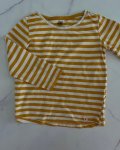 H&m White And Yellow Striped Long Sleeve T Shirt 3 4Y