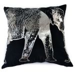 Silver Foiled Animal Print Scatter Cushion With Zipper And Inner