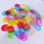 100PCS BAG Transparent Plastic Round Pieces Game Markers Game Accessories