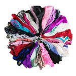 Jooniyaa Thongs For Women Variety Pack 10 Pairs Assorted Lace G-string T-back Panties Soft Breathable Underwear 10PCS M