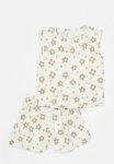 PoP Candy Floral Top & Short Set - Cream & Brown