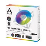 Arctic P12 Pwm Pst 120MM Argb Fan Pwm Sharing Technology 0DB Silent Mode 12 A-rgb Leds – New