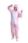 Kids Winter Pink Dinosaur Onesie With Zip - 150