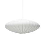 Bubble Eclipse Fabric Pendant Light White - 100CM