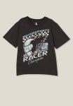 Cotton On Jonny Short Sleeve Print Tee - PHANTOM 1956 Racer Champion