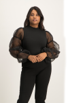 Emelia Organza Sleeve Detail Top - L