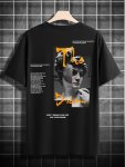 Men's Casual T-Shirt - Polyester & Elastane Round Neck Short Sleeve Statue Print Machine Washable Summer Wear