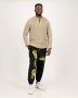 Mandarin Collar Shirt Khaki - Khaki / S