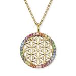 Engelsrufer Colour Flower Of Life Necklace Yellow Gold