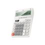 12 Digit Lcd Display Dual Power Solar & Aaa Battery - WHITE-EC10