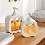 300 500ML Bathroom Soap Dispensers Refillable Lotion Shampoo Shower Gel Holder Portable Empty Bottle