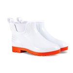 Wayne Ladies Slip-on Gumboots Size 6 White And Red