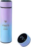Insulated Stainless Steel Vacuum Flask With LED Temperature Display Gradient Color 500ML Purple 500 Ml Bottle