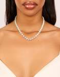 Silver Plated Cubic Zirconia Flower Charms Necklace