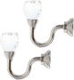 Crystal Curtain Hooks Silver Alloy Home Curtain Holdbacks 2 For Drapery