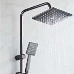 Brushed Thermostatic Square Rainfall Shower System