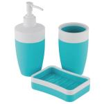 3PC Bathroom Accessory Set Rubber Finish