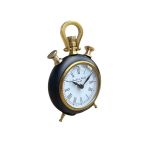 Table Clock Metal Black