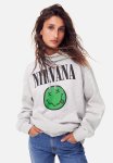 Motif-front Hoodie - Grey