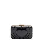 Heart Logo Clutch Bag -black