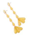 Goldair Gold Orange Oval Beaded Drop Earrings