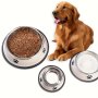 Premium Stainless Steel Pet Bowl - Non-slip Easy To Clean Perfect For Dog And Cat Food And Water Available In Three Sizes