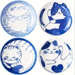 4PCS Cat Ceramic Plates CCP1