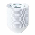 6 Oz 200 Count White Plastic Organic Party Dessert Bowls Premium Heavyweight Elegant Disposable Tableware Dishes