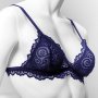 Navy Dentelle Lace Bralette - XS