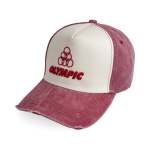 Washed 6 Panel Peak - Red