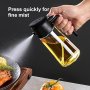 1PC Portable Oil Sprayer And Dispenser 2-IN-1 Olive Oil Mister And Pourer 470ML Plastic Kitchen Oil Spray Bottle For Cooking Bbq Air Fryer Baking Salad