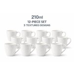 Embossed White Bone 210ML Tea Cup – 12PIECE Set