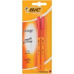 Bic Orange Ball Pen 2 Pack Red Fine