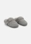 Textured Faux Fur Cuff Mule Slippers