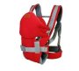 V-shaped Cross-over Baby Carrier Red Grey Front Carry Facing In