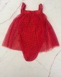 Woolworths Red Baby Grow With Polka Dot Tulle Dress 6 12M