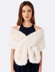 Laura Faux Fur Wrap - 0 Blush