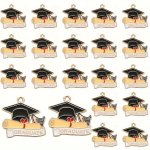 Doctor's Cap-shaped Pendant Handcrafted Diy Necklace Earring Keychain And Gift For Teachers And Graduation
