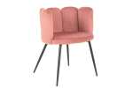 Boudoir Chair - Velvet With Steel Legs - Dark Red