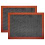 Multipurpose Silicone Baking Mats With Fiberglass Mesh - Black - Set Of 2