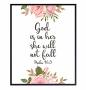 God Is Within Her She Will Not Fall - Psalm 46 - Positive Quotes Inspirational Christian Wall Decor - Motivational Bible Verse Wall Art
