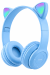 Jj Catglow Bluetooth Headphones With LED Ears Cat Ear Headphones