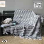 Simon Baker - Cotton Throw - Joy Assorted Colours - Grey
