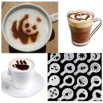 16PCS Coffee Art Stencil Set - Durable Plastic Lead-free & Rust-resistant For Perfect Latte & Cappuccino Designs - Ideal For Hom
