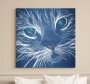 CAT Blue Abstract Wall Art Canvas