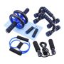 5-IN-1 Abdominal Muscle Training Roller Kit With Knee Pads Push-up Bars