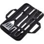 3-PIECE Stainless Steel Barbeque Grilling Tool Set With Carry Bag