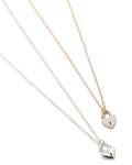 Mixed Metal Heart Locket Necklaces 2-PACK