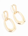 Goldair Gold Irregular Chain Link Drop Earrings