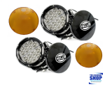 Hella Value Fit Supernova LED Spot Light 6 Inch Set With Wiring Harness And Amber Covers